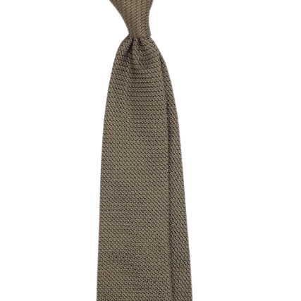 Khaki grenadine tie