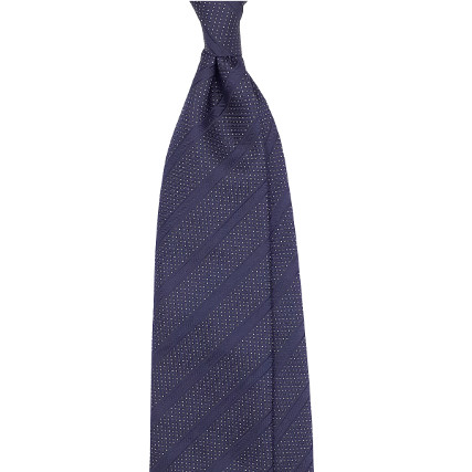 Regimental dot blue tie