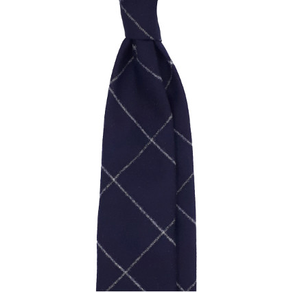 Blue diamond pattern tie