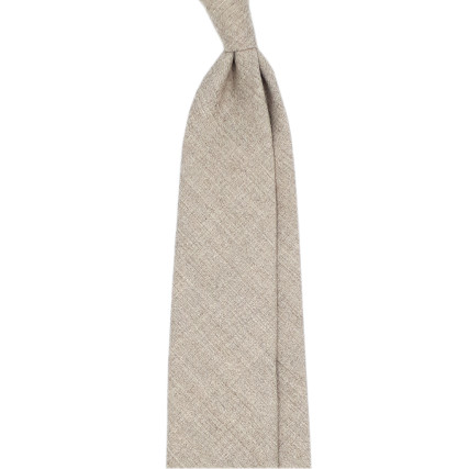 Cravatta cashmere lana beige