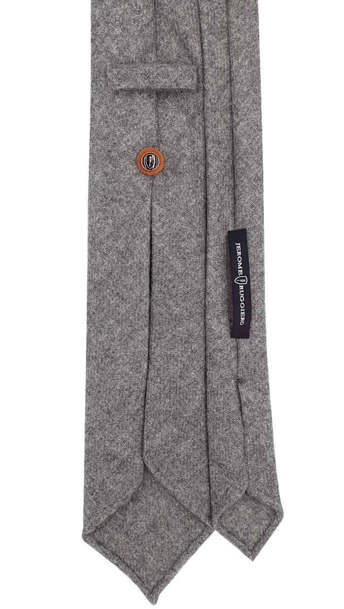 Grey pure cashmere tie - 9 fold