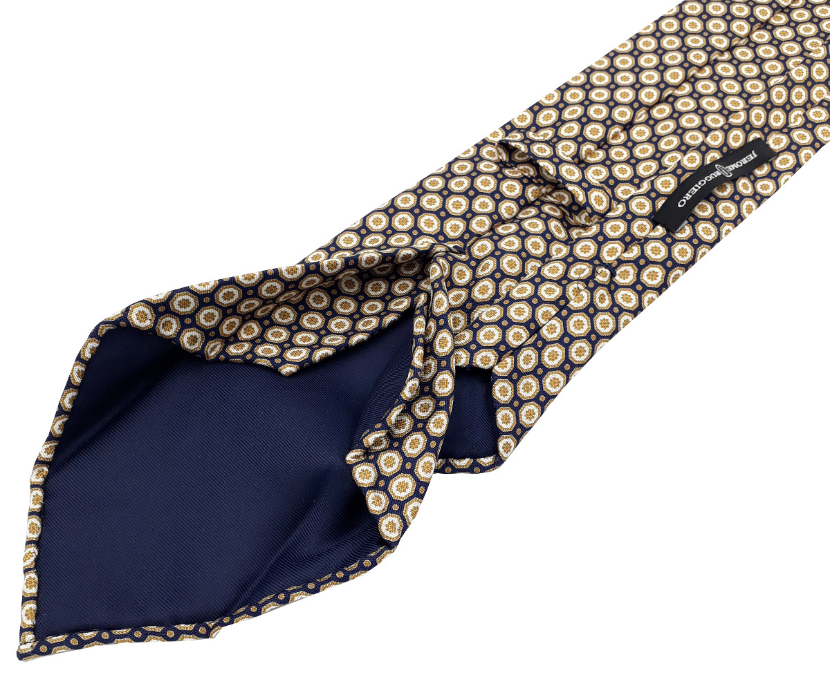 Mixed champagne flowers blue tie - 5 fold