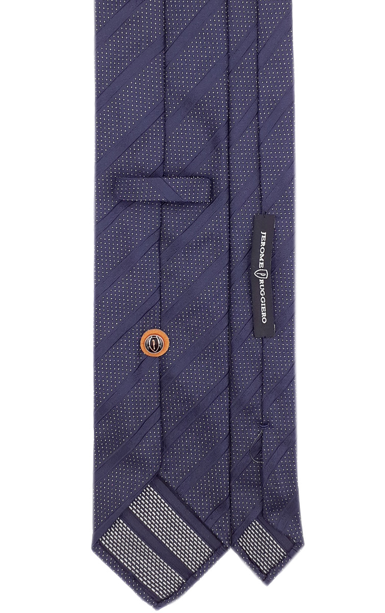 Regimental dot blue tie